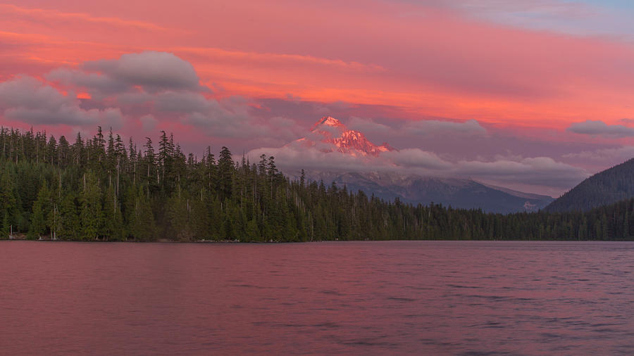 Alpenglow At Lost Lake Photograph by Brian Governale