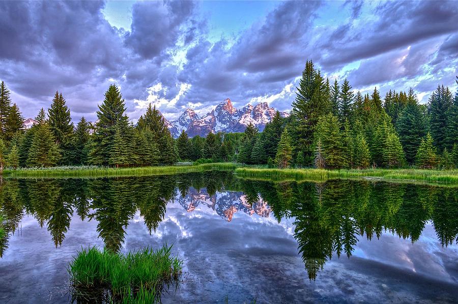 Alpenglow in the Tetons Photograph by Don Mercer