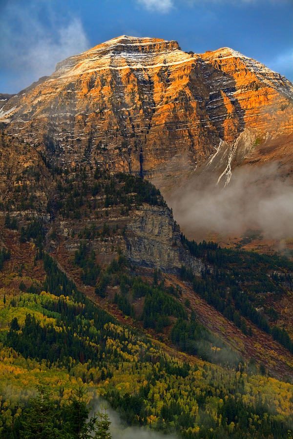 Alpenglow on Mt. Timpanogos Photograph by Douglas Pulsipher