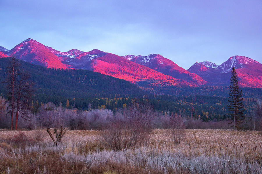 Alpenglow at Big Sky - Mountain Painting