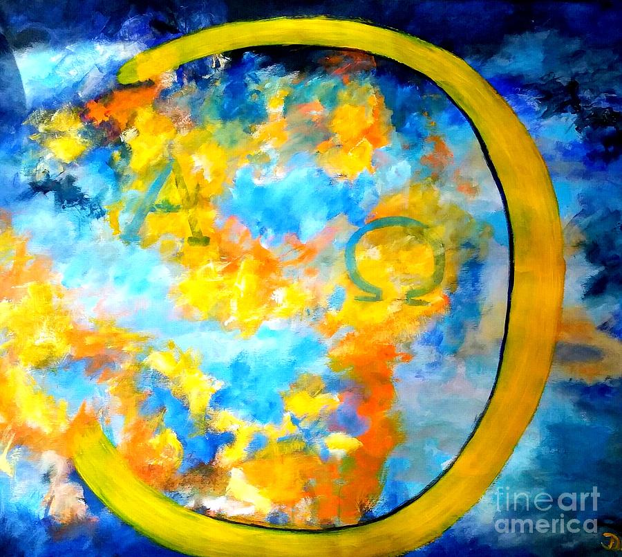 Heaven Painting - ALPHA and OMEGA by Dagmar Helbig