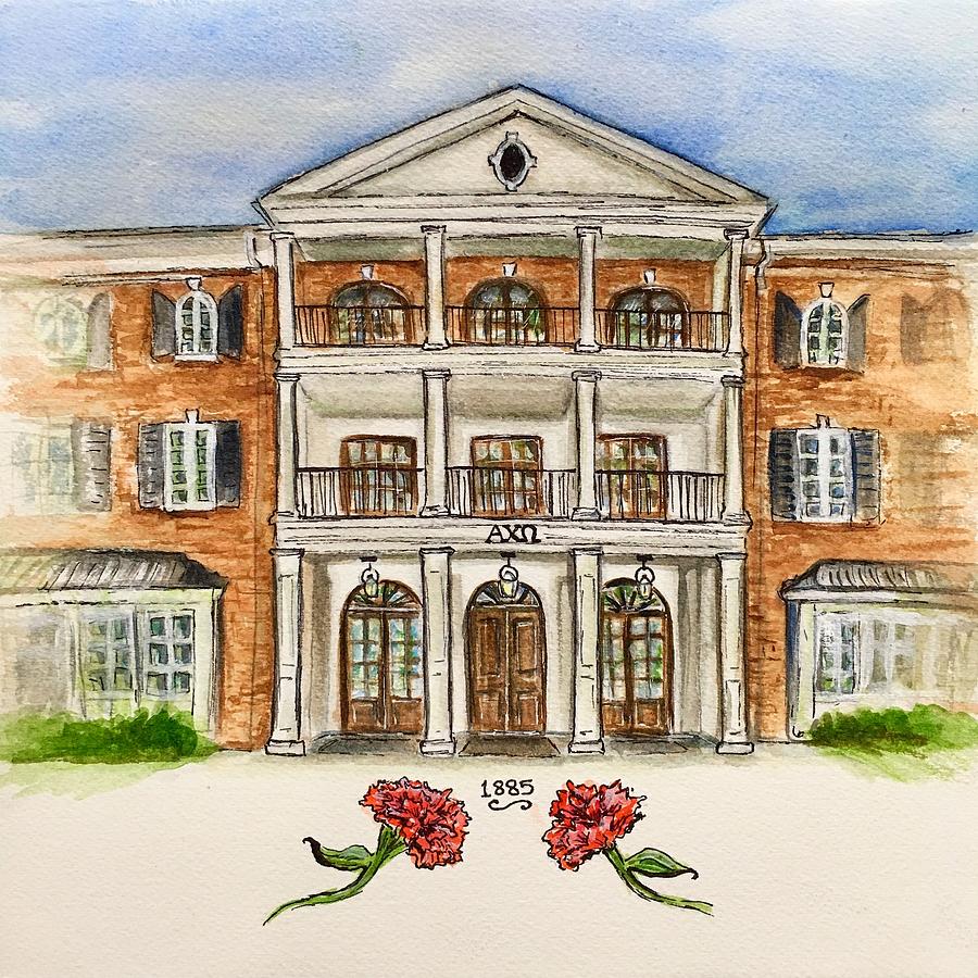 Tuscaloosa Painting - Alpha Chi Omega by Starr Weems