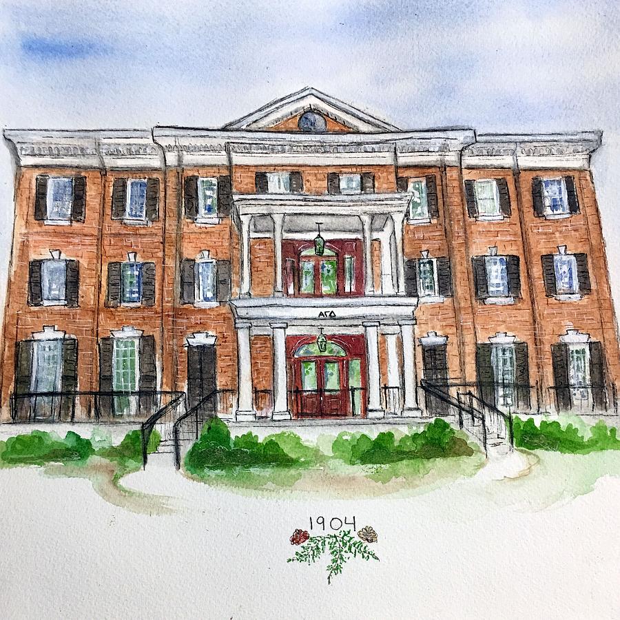 Tuscaloosa Painting - Alpha Gamma Delta by Starr Weems