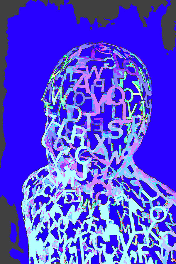 Alphabet Man Series #6 Digital Art by Dennis Cox
