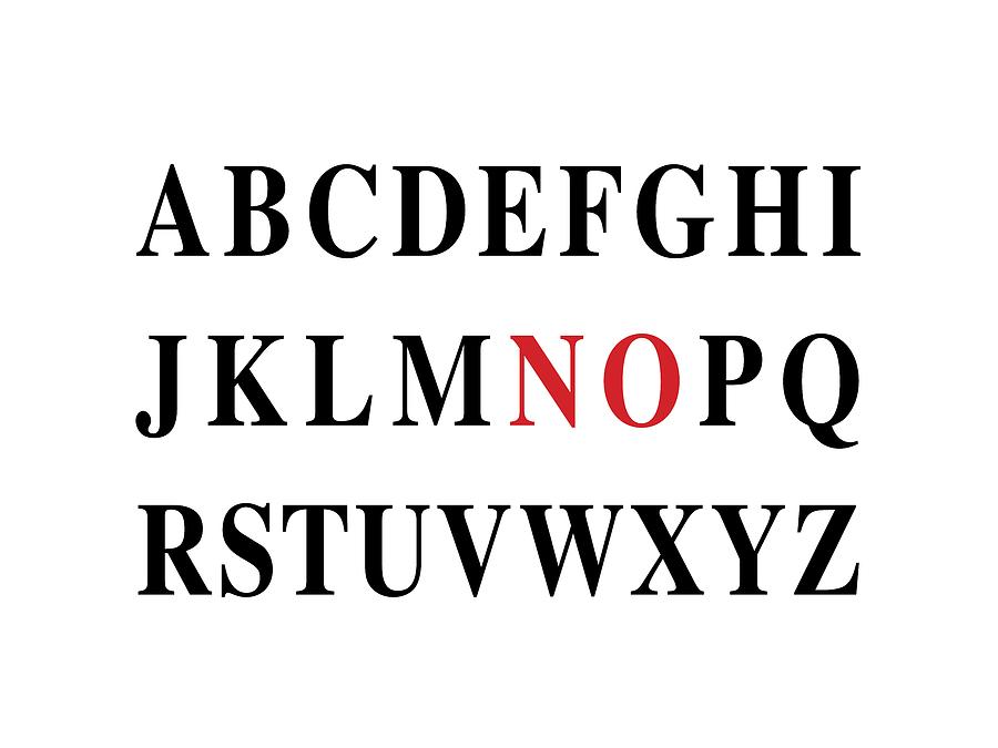 Alphabet No Digital Art by Nancy Ingersoll