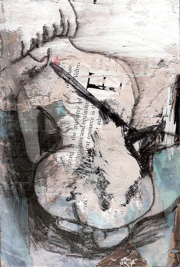 Alphabet nude E Painting by Joanne Claxton