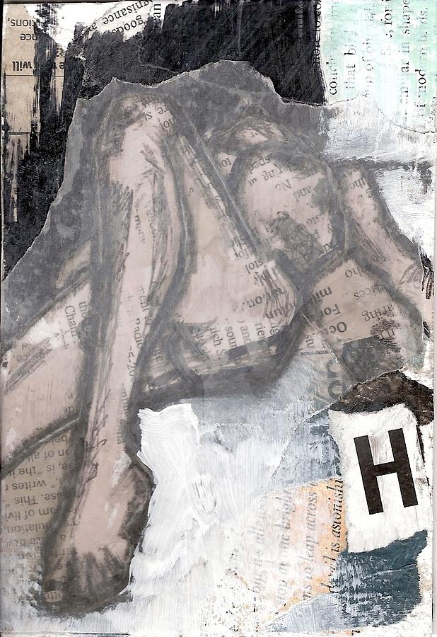 Alphabet nude H Painting by Joanne Claxton