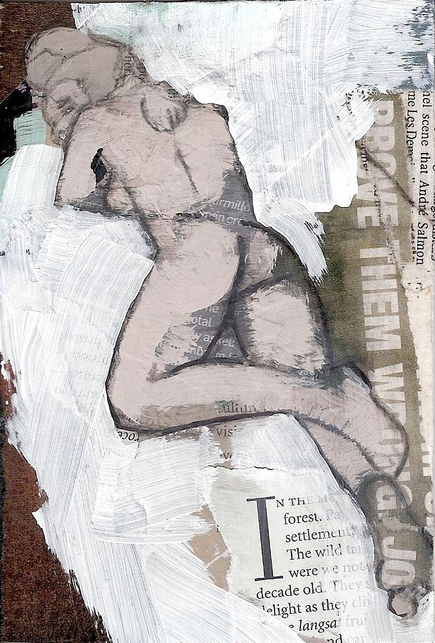 Alphabet nude I Painting by Joanne Claxton