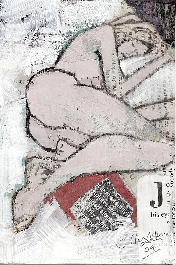 Alphabet nude J Painting by Joanne Claxton