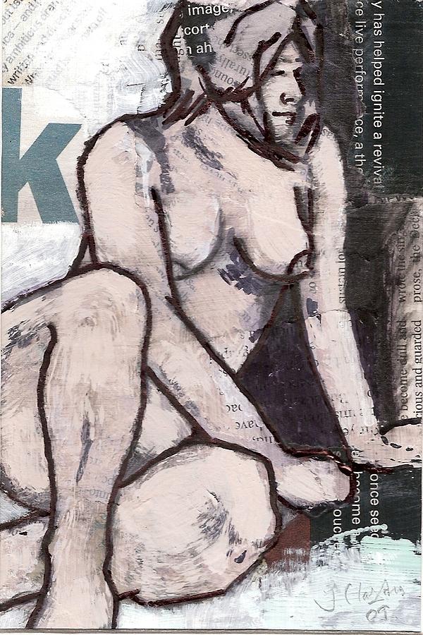 Alphabet nude K Painting by Joanne Claxton