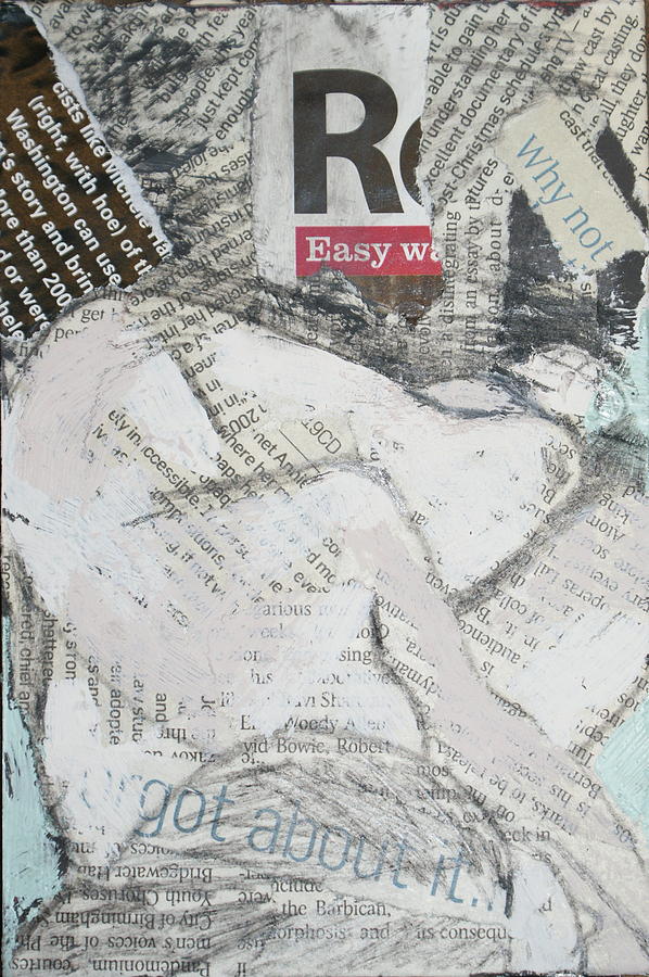 alphabet nude R Drawing by Joanne Claxton