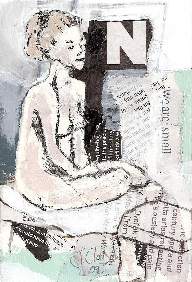 Alphbet nude N Painting by Joanne Claxton