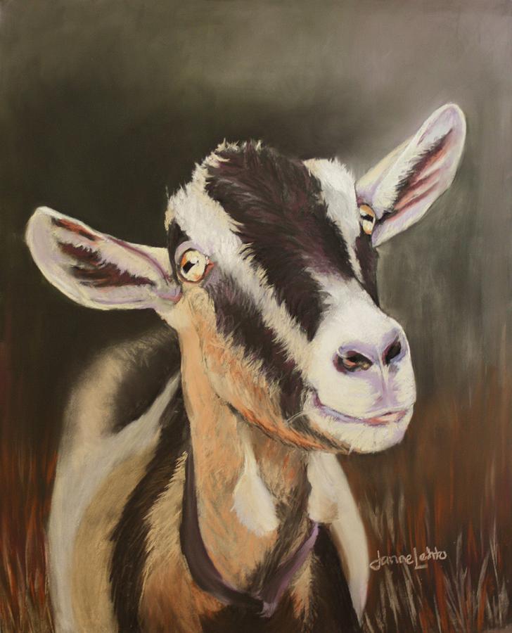 Alpine Goat Painting by Janae Lehto