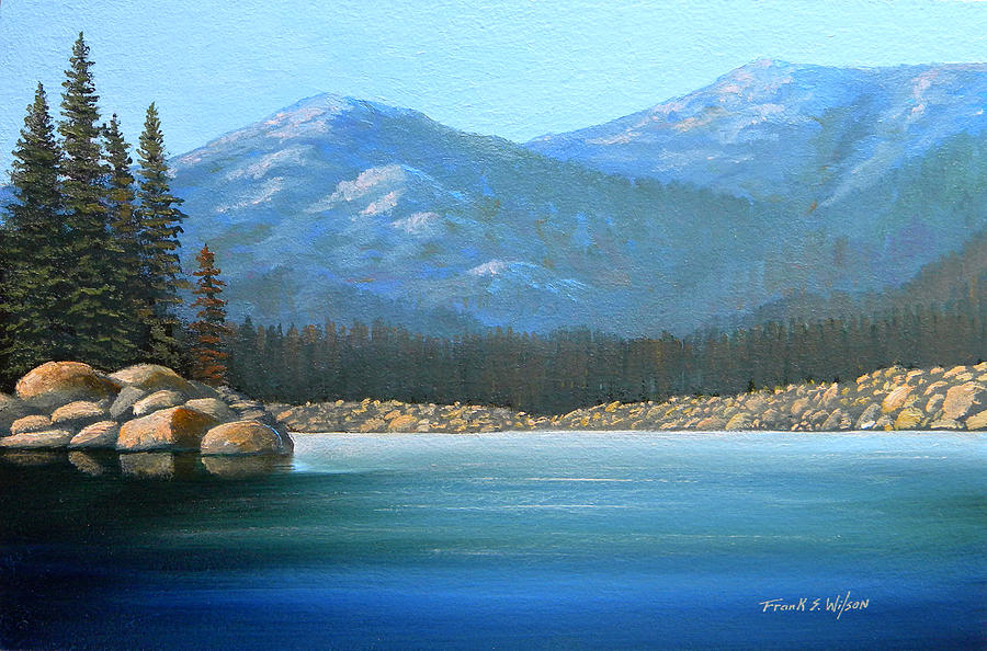 Alpine Lake Painting by Frank Wilson