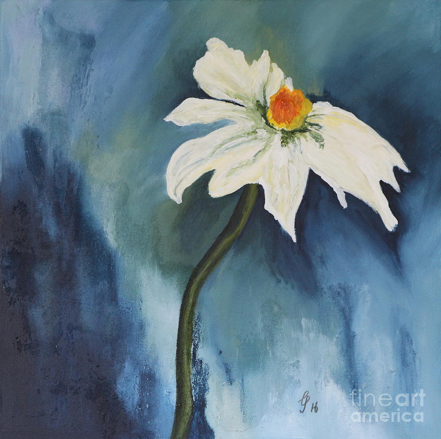 Alpine Marguerite Daisy Painting by Christiane Schulze Art And Photography