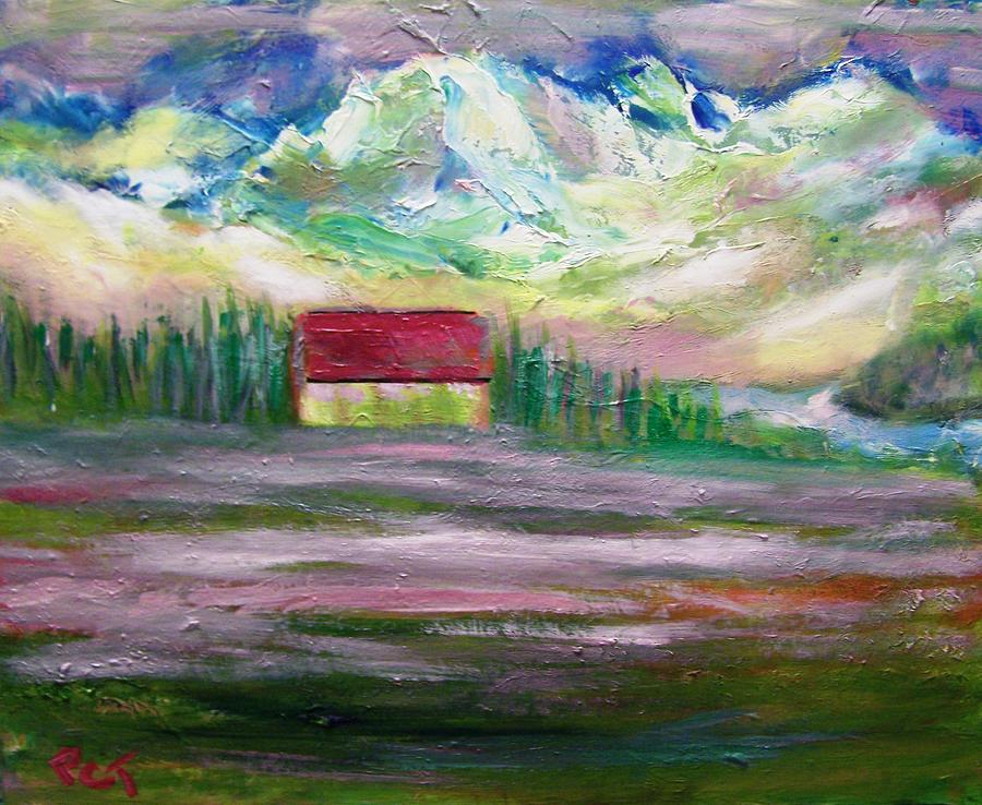 Mountain Painting - Alpine Mountain Morning by Patricia Clark Taylor