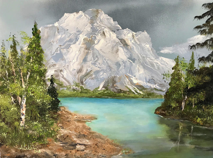 Alpine Spring Painting by Alan Lakin