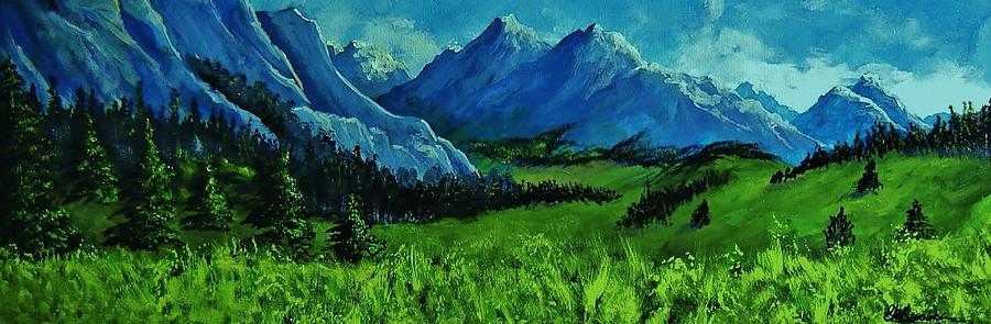 Alpine Valley Painting by Eugene Budden - Fine Art America