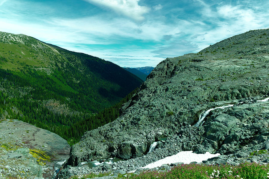 Alpine Waterfall Photograph