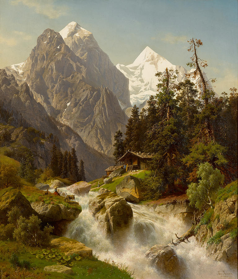 Alpine Waters Painting by Joseph Jansen