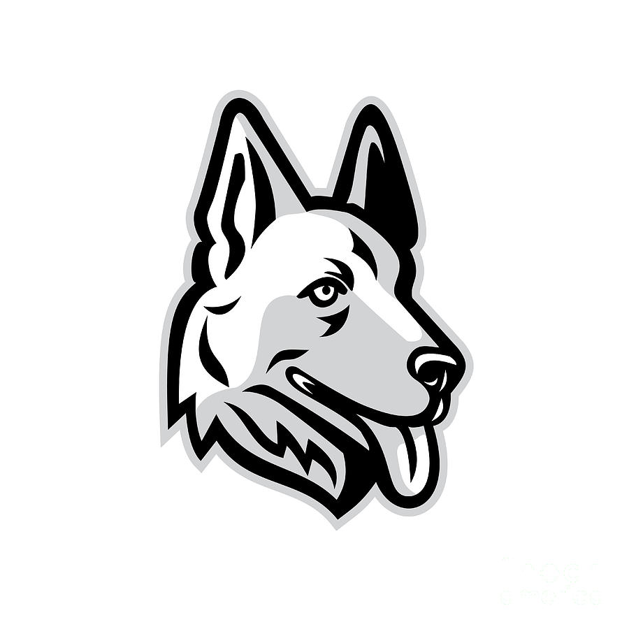 Alsatian Dog Mascot Digital Art by Aloysius Patrimonio - Fine Art America
