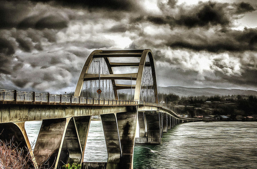 Bridge Photograph - Alsea Bay Bridge by Thom Zehrfeld