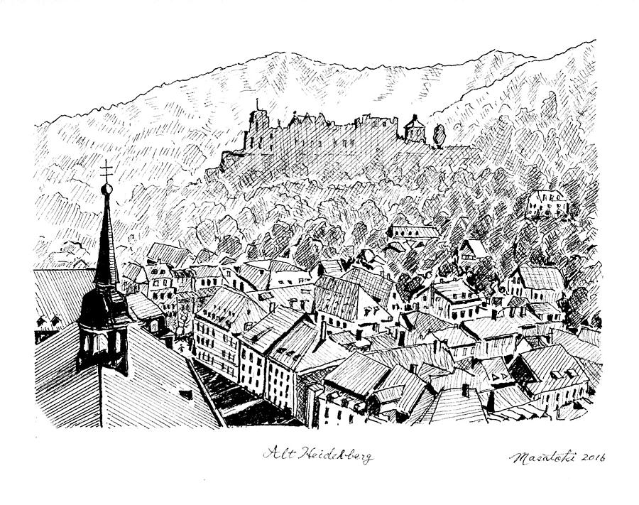 Landscape Painting - Alt Heidelberg by Masatoki Miyagi