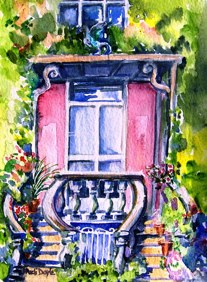 Entrance Painting - Altamont Gardens Italianate Entrance by Trudi Doyle