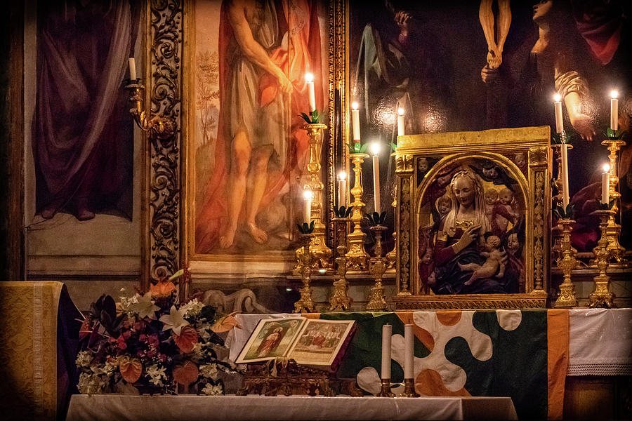 Altar in a Siena Chapel Photograph by Carolyn Derstine
