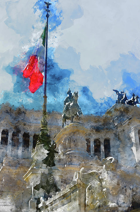 Altar of the Fatherland, Rome - 01 Painting by AM FineArtPrints