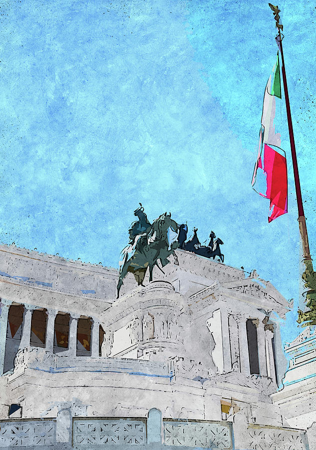 Altar of the Fatherland, Rome - 02  Painting by AM FineArtPrints