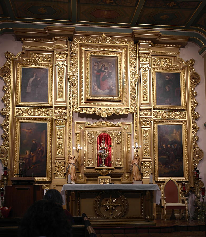 Altarpiece - Old Mission Church of Los Angeles Photograph by Michele Myers