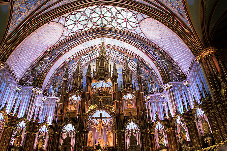 Alter inside Basilica of Notre Dame, Montreal, Quebec, Canada. i Photograph by Karen Foley