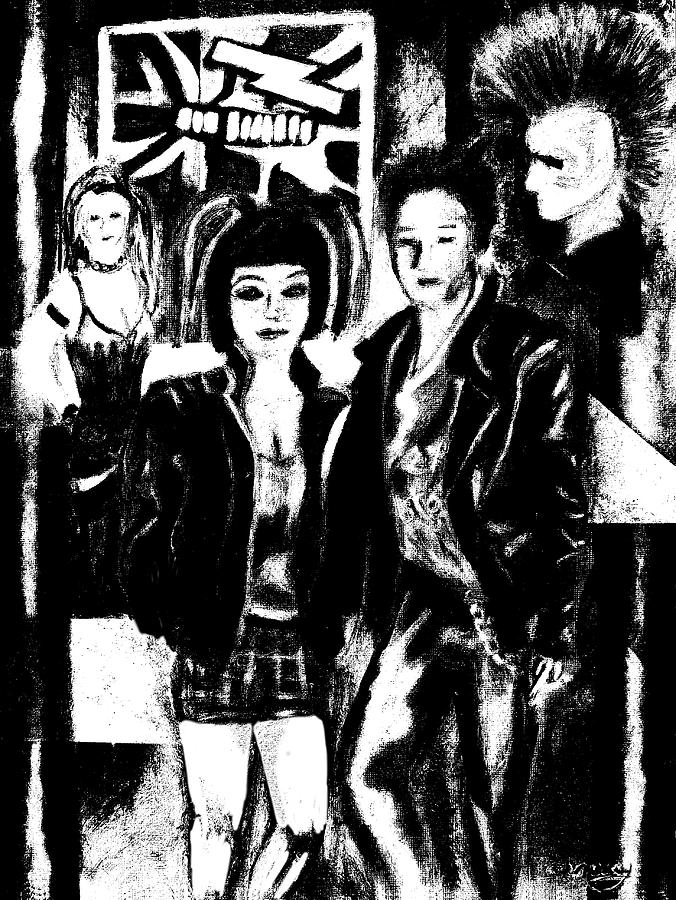 Alternative fashion and style at the club Painting by Tom Conway