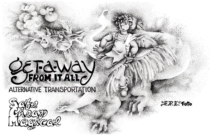 Alternative Transportation Drawing by Dawn Sperry