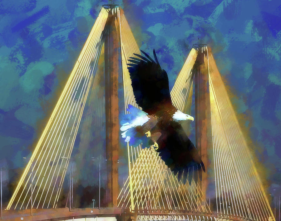 Alton Eagle at Clark Bridge Photograph by John Freidenberg Fine Art