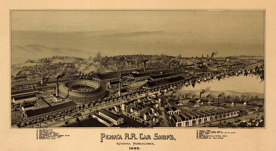 Altoona Rail Yard 1895 Photograph by Andrew Fare