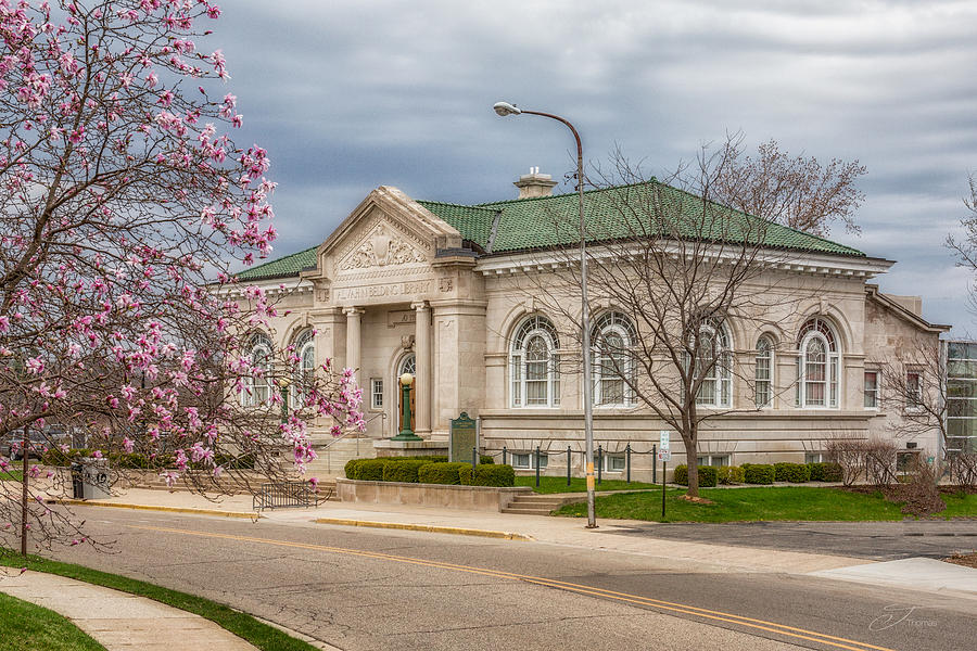 Alvah N Belding Library Belding Michigan Historic Building Photograph