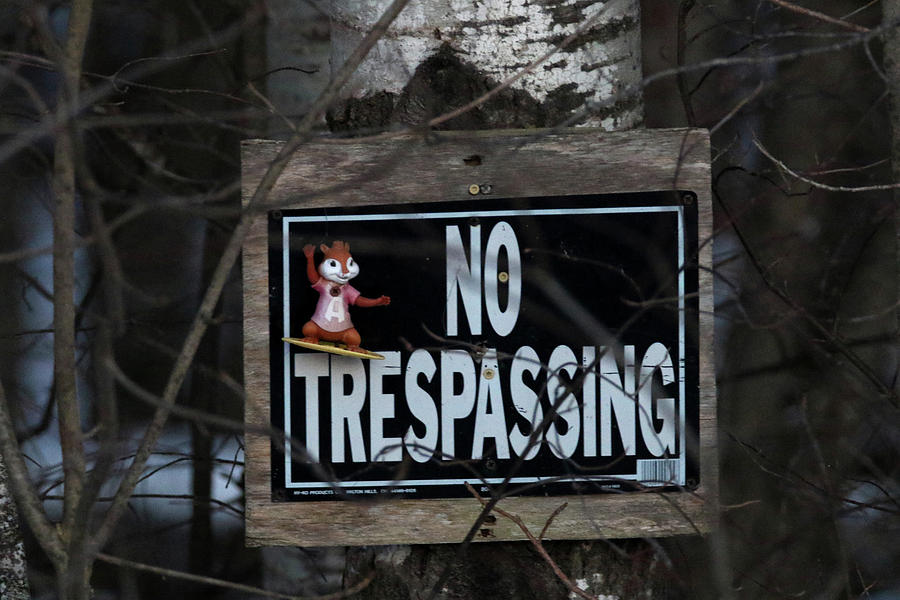 Alvin No Tresspassing Photograph by Brook Burling