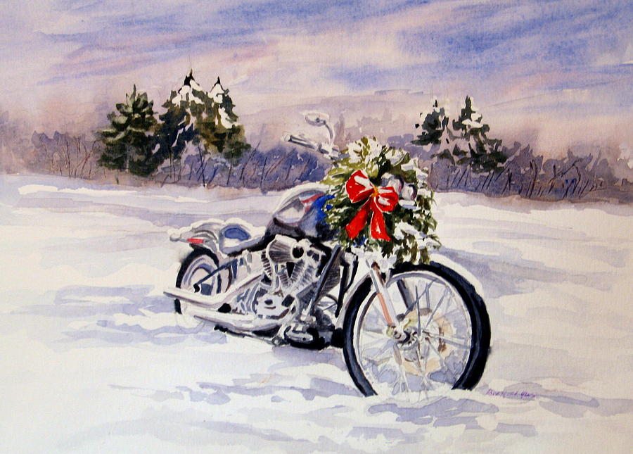 Motorcycle Painting - Always a Good Day for a Ride by Vikki Bouffard