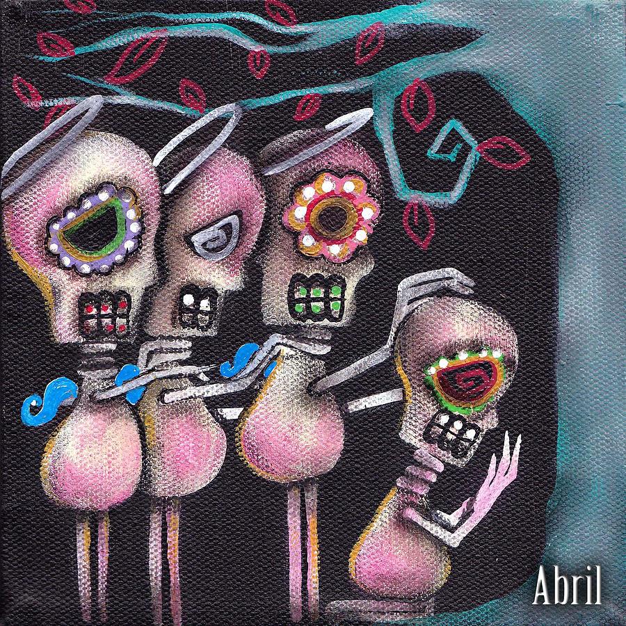 Halloween Painting - Always Behind Me by Abril Andrade