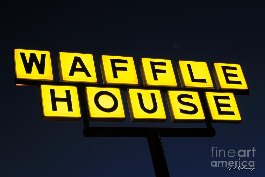 Always Open Waffle House Classic Signage Art Photograph by Reid