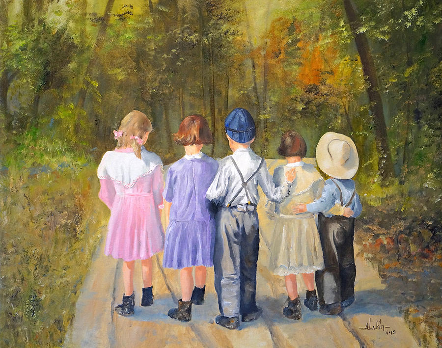 Landscape Painting - Always Together by Alan Lakin