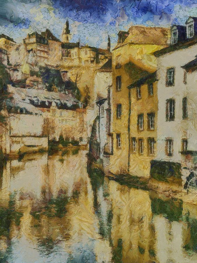 Alzette Painting - Alzette River by Aaron Stokes