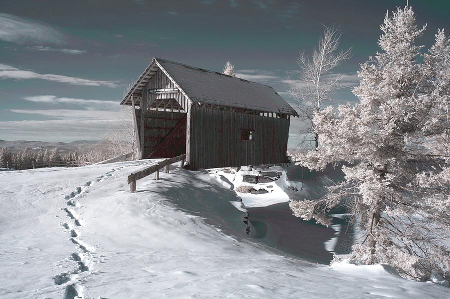 A.m. Foster Covered Bridge Infrared Photograph