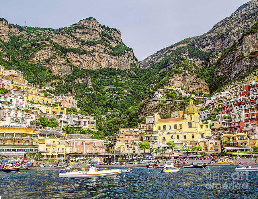Amalfi Coast. View from the sea  Photograph by Maria Rabinky