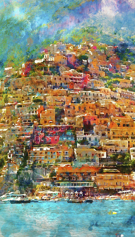 Amalfi, Italy - 02 Painting by AM FineArtPrints Amalfi, Italy - 02 Painting by AM FineArtPrints