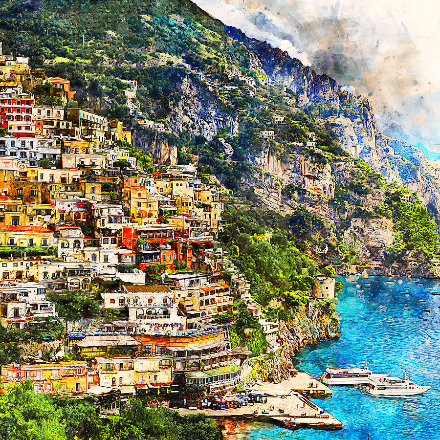 Amalfi, Italy - 20 Painting By Am Fineartprints - Fine Art America