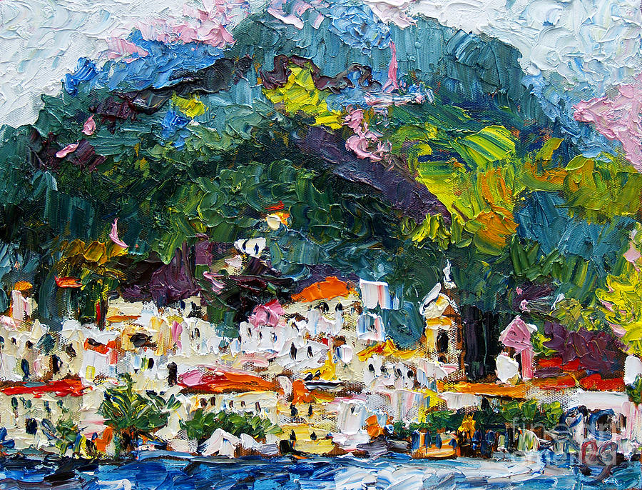 Amalfi Italy Oil Painting Painting by Ginette Callaway