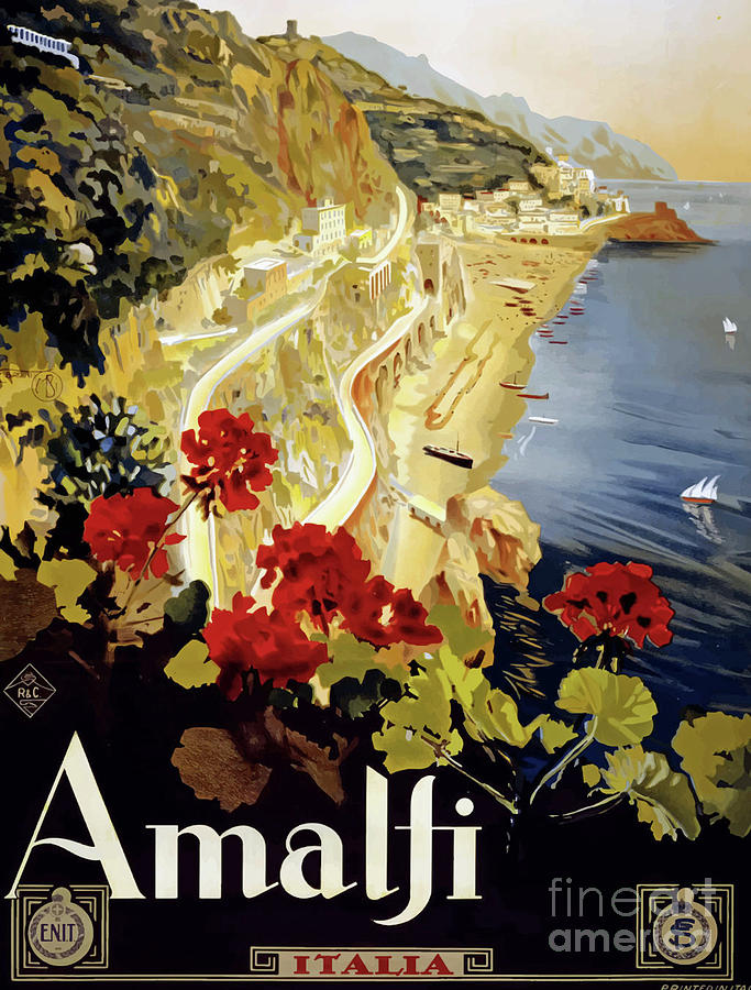 Flower Digital Art - Amalfi Italy by Steven Parker